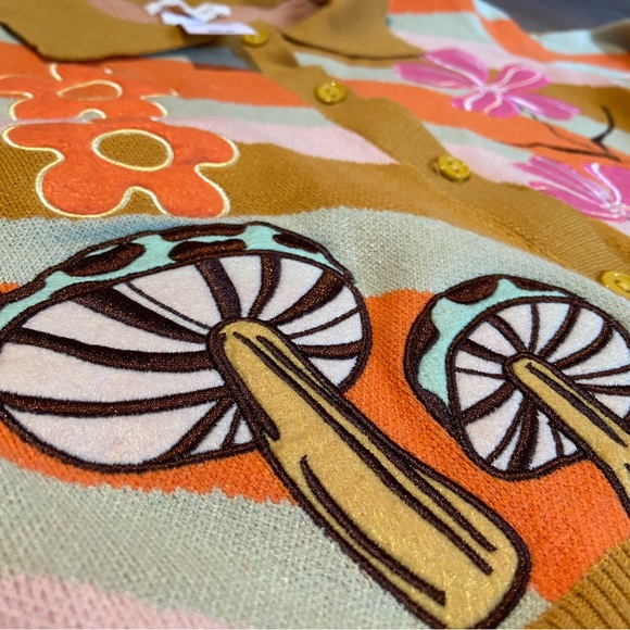 80’S VIBE MUSHROOM CARDIGAN - Picture 4 of 7